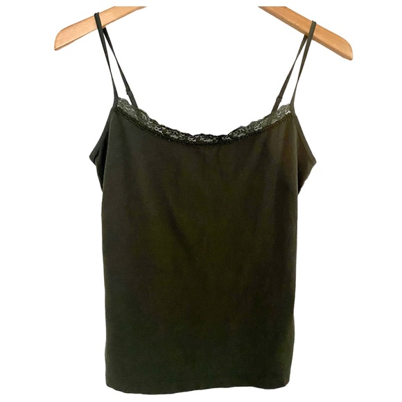 LOFT Tops - Y2K Loft Green Lace Cami Size Medium